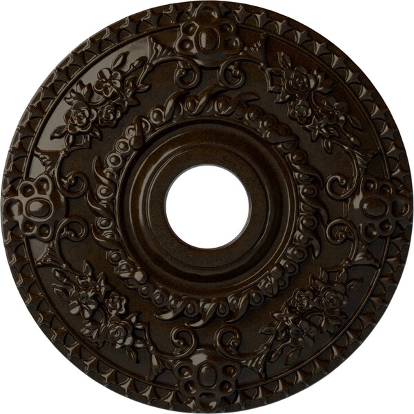 Ekena Millwork Rose Ceiling Medallion (Fits Canopies up to 7 1/4"), Hand-Painted Bronze, 18"OD x 3 1/2"ID x 1 1/2"P CM18ROBZS - main